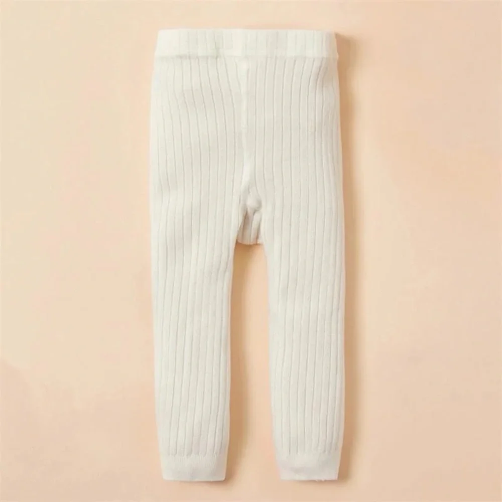 White Ribbed Tights